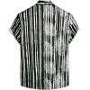 imageVATPAVE Mens Hawaiian Flamingo Shirts Casual Tropical Short Sleeve Button Down Shirt Summer Beach ShirtsBlackpalmleaf