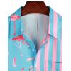 imageVATPAVE Mens Hawaiian Flamingo Shirts Casual Tropical Short Sleeve Button Down Shirt Summer Beach ShirtsBlue Flamingo