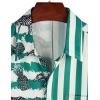 imageVATPAVE Mens Hawaiian Flamingo Shirts Casual Tropical Short Sleeve Button Down Shirt Summer Beach ShirtsGreen Zebra