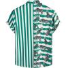 imageVATPAVE Mens Hawaiian Flamingo Shirts Casual Tropical Short Sleeve Button Down Shirt Summer Beach ShirtsGreen Zebra