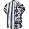 imageVATPAVE Mens Hawaiian Flamingo Shirts Casual Tropical Short Sleeve Button Down Shirt Summer Beach ShirtsNavy Flower
