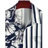 imageVATPAVE Mens Hawaiian Flamingo Shirts Casual Tropical Short Sleeve Button Down Shirt Summer Beach ShirtsNavy Flower