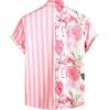 imageVATPAVE Mens Hawaiian Flamingo Shirts Casual Tropical Short Sleeve Button Down Shirt Summer Beach ShirtsPink