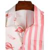 imageVATPAVE Mens Hawaiian Flamingo Shirts Casual Tropical Short Sleeve Button Down Shirt Summer Beach ShirtsPink Flamingo