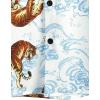 imageVATPAVE Mens Hawaiian Flamingo Shirts Casual Tropical Short Sleeve Button Down Shirt Summer Beach ShirtsWhite Tiger