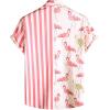 imageVATPAVE Mens Hawaiian Flamingo Shirts Casual Tropical Short Sleeve Button Down Shirt Summer Beach ShirtsYellowpink Flamingo