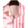 imageVATPAVE Mens Hawaiian Flamingo Shirts Casual Tropical Short Sleeve Button Down Shirt Summer Beach ShirtsYellowpink Flamingo