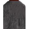 imageVATPAVE Mens Hawaiian Floral Jacquard Shirts Casual Button Down Short Sleeve Summer Shirts with PocketDark Gray