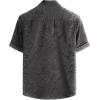 imageVATPAVE Mens Hawaiian Floral Jacquard Shirts Casual Button Down Short Sleeve Summer Shirts with PocketDark Gray
