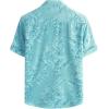 imageVATPAVE Mens Hawaiian Floral Jacquard Shirts Casual Button Down Short Sleeve Summer Shirts with PocketWater Green