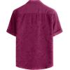 imageVATPAVE Mens Hawaiian Floral Jacquard Shirts Casual Button Down Short Sleeve Summer Shirts with PocketWinered