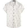 imageVATPAVE Mens Hawaiian Shirts Button Down Short Sleeve Beach Shirts Suits Summer Casual Aloha OutfitsWhite Flamingo