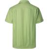 imageVATPAVE Mens Linen Cuban Guayabera Shirts Casual Button Down Short Sleeve Summer ShirtsArmy Green