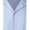imageVATPAVE Mens Linen Cuban Guayabera Shirts Casual Button Down Short Sleeve Summer ShirtsLight Blue