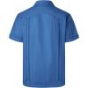 imageVATPAVE Mens Linen Cuban Guayabera Shirts Casual Button Down Short Sleeve Summer ShirtsRoyalblue