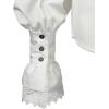 imageVATPAVE Mens Ruffle Pirate Shirts Medieval Renaissance Cosplay Costume Steampunk Victorian TopsCreamywhite