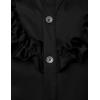 imageVATPAVE Mens Ruffle Pirate Shirts Medieval Renaissance Cosplay Costume Steampunk Victorian TopsDark Black