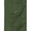 imageVATPAVE Mens Short Sleeve Button Down Cuban Guayabera ShirtsArmy Green