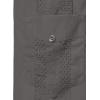 imageVATPAVE Mens Short Sleeve Button Down Cuban Guayabera ShirtsDark Gray