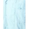 imageVATPAVE Mens Short Sleeve Button Down Cuban Guayabera ShirtsLight Blue