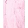 imageVATPAVE Mens Short Sleeve Button Down Cuban Guayabera ShirtsPink