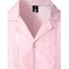 imageVATPAVE Mens Short Sleeve Button Down Cuban Guayabera ShirtsPink