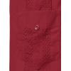 imageVATPAVE Mens Short Sleeve Button Down Cuban Guayabera ShirtsWinered