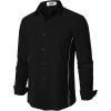 imageVATPAVE Mens Stretch Dress Shirts  Business Formal Long Sleeve Slim Fit Button Down Wedding Prom ShirtsBlack