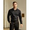 imageVATPAVE Mens Stretch Dress Shirts  Business Formal Long Sleeve Slim Fit Button Down Wedding Prom ShirtsBlack