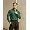 imageVATPAVE Mens Stretch Dress Shirts  Business Formal Long Sleeve Slim Fit Button Down Wedding Prom ShirtsBlack Green