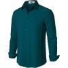 imageVATPAVE Mens Stretch Dress Shirts  Business Formal Long Sleeve Slim Fit Button Down Wedding Prom ShirtsDark Green