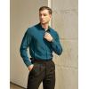 imageVATPAVE Mens Stretch Dress Shirts  Business Formal Long Sleeve Slim Fit Button Down Wedding Prom ShirtsDark Green