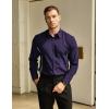imageVATPAVE Mens Stretch Dress Shirts  Business Formal Long Sleeve Slim Fit Button Down Wedding Prom ShirtsDark Purple