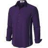 imageVATPAVE Mens Stretch Dress Shirts  Business Formal Long Sleeve Slim Fit Button Down Wedding Prom ShirtsDark Purple