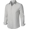 imageVATPAVE Mens Stretch Dress Shirts  Business Formal Long Sleeve Slim Fit Button Down Wedding Prom ShirtsLight Gray