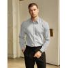 imageVATPAVE Mens Stretch Dress Shirts  Business Formal Long Sleeve Slim Fit Button Down Wedding Prom ShirtsLight Gray