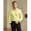 imageVATPAVE Mens Stretch Dress Shirts  Business Formal Long Sleeve Slim Fit Button Down Wedding Prom ShirtsLight Yellow