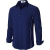 imageVATPAVE Mens Stretch Dress Shirts  Business Formal Long Sleeve Slim Fit Button Down Wedding Prom ShirtsNavy