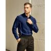 imageVATPAVE Mens Stretch Dress Shirts  Business Formal Long Sleeve Slim Fit Button Down Wedding Prom ShirtsNavy