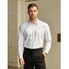 imageVATPAVE Mens Stretch Dress Shirts  Business Formal Long Sleeve Slim Fit Button Down Wedding Prom ShirtsWhite