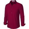 imageVATPAVE Mens Stretch Dress Shirts  Business Formal Long Sleeve Slim Fit Button Down Wedding Prom ShirtsWinered