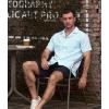 imageVATPAVE Mens Striped Summer Shirt Casual Button Down Short Sleeve Beach Shirts Cotton Linen Shirts for MenAqua Green