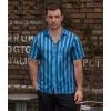 imageVATPAVE Mens Striped Summer Shirt Casual Button Down Short Sleeve Beach Shirts Cotton Linen Shirts for MenAquablue Black