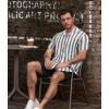 imageVATPAVE Mens Striped Summer Shirt Casual Button Down Short Sleeve Beach Shirts Cotton Linen Shirts for MenBlack Gray