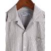 imageVATPAVE Mens Striped Summer Shirt Casual Button Down Short Sleeve Beach Shirts Cotton Linen Shirts for MenCoffee