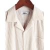 imageVATPAVE Mens Striped Summer Shirt Casual Button Down Short Sleeve Beach Shirts Cotton Linen Shirts for MenKhaki