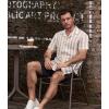 imageVATPAVE Mens Striped Summer Shirt Casual Button Down Short Sleeve Beach Shirts Cotton Linen Shirts for MenKhaki Coffee