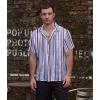 imageVATPAVE Mens Striped Summer Shirt Casual Button Down Short Sleeve Beach Shirts Cotton Linen Shirts for MenMulticolor