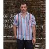 imageVATPAVE Mens Striped Summer Shirt Casual Button Down Short Sleeve Beach Shirts Cotton Linen Shirts for MenMulticolor