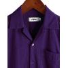imageVATPAVE Mens Striped Summer Shirt Casual Button Down Short Sleeve Beach Shirts Cotton Linen Shirts for MenPure Purple